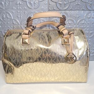 Michael Kors Shiny Gold Satchel